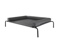 VEVOR Lit Surélevé pour Chiens Chats, Lit de Camp pour Animaux de Compagnie avec Oreiller Lavable, Panier Chiens Rafraîchissant avec Cadre en Acier et Maille Respirante, Intérieur Extérieur, XL, Gris