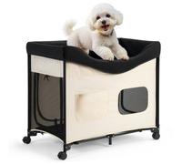 VEVOR Lit Surélevé pour Chiens Animaux de Compagnie avec Roulettes Taille XL