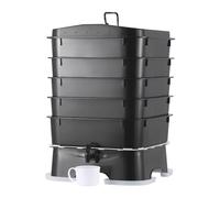 VEVOR Lombricomposteur à 5 Plateaux Composteur de Jardin 50 L Bac à Compost à Vers Extérieur Intérieur pour Recyclage Déchets Alimentaires Déjections de Vers Thé de Vers Lombriculture Lombricompostage