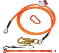 VEVOR Longe de Maintien avec Noyau en Acier de 16 mm, Longe d’Élagage 3 m, Équipements d'Arboristes-Grimpeurs avec Mousqueton, Tension de Rupture de 30 kN, Matériels de Protection contre les Chutes