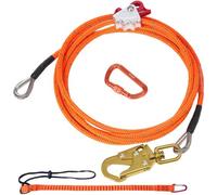 VEVOR Longe de Maintien pour Arboristes Élagueur 16 mm x 3,66 m, Longe Armée avec Noyau en Acier, Équipements d'Arboristes-Grimpeurs avec Mousqueton, Tension de Rupture 30 kN, Protection contre Chute