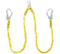 VEVOR Longe de Sécurité 38 mm, Longe Anti-Chute de 1,83 m avec 2 Mousquetons en Acier Allié, Cordon de Sécurité Rétractable Tension de Rupture 38 kN, pour l'Escalade en Extérieur/Intérieur, Jaune