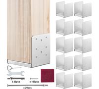 VEVOR Lot de 10 douilles à visser 149 x 143 x 160 mm Support de poteau Acier au carbone Sabot de poteau Support de poteau Douille de sol Pied de poteau Idéal pour les balustrades de véranda, les pergo