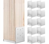 VEVOR Lot de 10 Support de Poteau Bois 6''x6'' 152x152 mm Base d'Ancrage de Poteaux en Acier Inoxydable Taille Interne 140x150 mm pour Rambarde, Main Courante, Balustrade de Terrasse, Porche, Pavillon