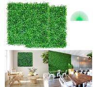 VEVOR Lot de 12 Haies artificielles de 25,4 x 25,4 cm - Toile de Fond en buis - Brise-Vue - Protection Contre Les UV - pour clôture de Jardin intérieure et extérieure