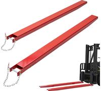 VEVOR Rallonges de Fourches à Palette 2090x115 mm Extensions de Fourche pour Chariot Élévateur 1 Paire en Acier au Carbone avec Broches pour Déplacer et Transporter Charges Volumineux Lourds, Rouge