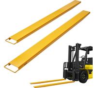 VEVOR Lot de 2 rallonges de fourches 2440 mm Rallonge de fourches 1,815 tonne de capacité de charge Fourches Q235 acier au carbone conception monobloc Rallonge de fourches à palettes Compatible avec f