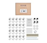 VEVOR Lot de 20 verrous magnétiques de sécurité pour enfant avec 4 clés et 4 supports, 2 choix d'installation, adhésifs 3M et vis incluses, verrous de tiroir de placard de sécurité pour enfants