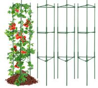 VEVOR Lot de 4 cages à tomates pour le jardin, 63 pouces de support de tomates en espalier, cage de support de plantes haute empilable, pour les plates-bandes surélevées, les légumes, les fleurs et le
