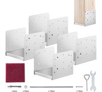 VEVOR Lot de 4 douilles à visser 190 x 200 x 180 mm Support de poteau Acier au carbone Sabot de poteau Support de poteau Douille de sol Pied de poteau Idéal pour les balustrades de véranda, les pergol