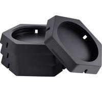 VEVOR Lot de 4 patins de mise à niveau pour camping-cars Patins de cric de remorque en caoutchouc 2300 kg de capacité de charge, grande surface, parfaits pour les pieds de cric ronds (254 mm)