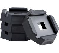 VEVOR Lot de 4 Patins de nivellement pour Camping-Cars et remorques, en Caoutchouc, Charge maximale : 2300 kg (par Coussin), Tampon de stabilisation de cric avec Grande Surface, idéal pour Les Pieds