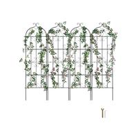 VEVOR Lot de 4 treillis de fleurs en métal antirouille, 180,3 x 50,8 cm, support pour roses grimpantes et concombre, treillis décoratif