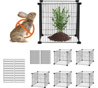 VEVOR Lot de 5 protections pour plantes contre les animaux, 15,35 x 15,35 pouces Protection pour plantes en fil de fer pour poules, cages pour plantes d'extérieur, fleurs et légumes, éloigne les lapin