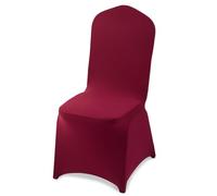 VEVOR Lot de 50 Housse de Chaise Extensible, Couverture Protecteur de Chaise en Polyester et Élasthanne, pour Mariage, Salle à Manger et Banquet, Convient aux Sièges Jusqu'à 51x45x95 cm, Bordeaux