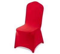 VEVOR Lot de 50 Housse de Chaise Extensible, Couverture Protecteur de Chaise en Polyester et Élasthanne, pour Mariage, Salle à Manger et Banquet, Convient aux Sièges Jusqu'à 51x45x95 cm, Rouge