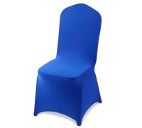 VEVOR Lot de 50 Housse de Chaise Extensible, Couverture Protecteur de Chaise en Polyester et Élasthanne, pour Mariage, Salle à Manger et Banquet, Convient aux Sièges Jusqu'à 51x45x95 cm, Bleu Roi