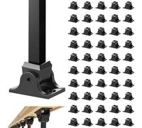 VEVOR Lot de 50 supports de poteaux en aluminium Sabot de poteau Douille à visser Douille à visser Pied de poteau Convient pour différentes rampes d'escalier Simple rotation Double rotation Double pan
