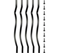 VEVOR Lot de 51 tiges de terrasse en métal, 81,9 x 2,5 cm, balustre d'escalier avec vis, en alliage d'aluminium pour terrasse en bois et composite - Baluster en arc ondulé pour escaliers extérieurs