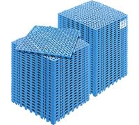 VEVOR Lot de 55 Dalles de Jardin Piscine 30x30x1,5 cm Bleu Dalle Clipsable Ajourée Antidérapante en PVC Drainage Rapide Revêtements de Sol Extérieur Intérieur pour Terrasse Cuisine Spa Salle de Bain