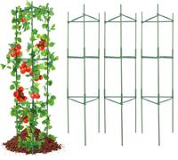 VEVOR Lot de 6 cages à tomates pour le jardin, 48 pouces de support de tuteur de tomate, cage de support de plante haute empilable, pour les plates-bandes surélevées, les légumes, les fleurs et les pl