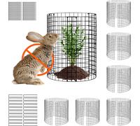 VEVOR Lot de 6 protections pour plantes contre les animaux, 32 cm de diamètre x 35 cm de hauteur, protection des plantes en fil de fer pour poules, cages pour plantes d'extérieur, fleurs et légumes, é