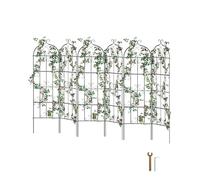 VEVOR Lot de 6 tuteurs pour plantes grimpantes - 51 x 180 cm - En métal inoxydable - Pour fleurs de jardin, aide à l'escalade - Treillis pour roses, concombres - Treillis décoratif pour clématites et