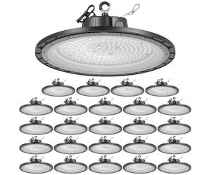 VEVOR Luminaire Haute Baie Lot de 20 Éclairage Industriel LED 5000 K 150 W 21000 lm Étanchéité IP65 Tension 100-277 V Lampe Industrielle Suspension pour Entrepôts Ateliers Usines Salles de Sport, Noir