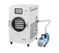 VEVOR Lyophilisateur sous Vide 4-6 kg/Lot, Machine de Lyophilisation Alimentaire à 4 Couches, Pompe à Vide, Minuterie et Contrôle de la Température Réglable , pour Fruits, Légumes, Viande, Blanc