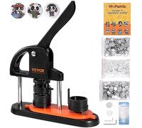 VEVOR Machine à Badges de 32 mm Presse à Badges avec 500 Kits de Consommables Livre Magique et Coupe-Cercle Machine à Fabriquer des Badges en Plastique Résistant pour Fabrication de Badges à Épingle