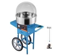 VEVOR Machine à Barbe à Papa Commerciale avec Chariot Appareil à Bonbons Bleu