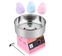 VEVOR Machine à Barbe à Papa Électrique 1000 W, Appareil à Barbe à Papa avec Bol en Acier Inoxydable de 38 cm et Cuillère à Sucre, Nettoyage Facile, pour Faire des Bonbons, Fêtes Anniversaires, Rose