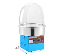 VEVOR Machine à Barbe à Papa Électrique 1000 W, Appareil à Barbe à Papa avec Dôme Transparent, Bol en Acier Inoxydable et Cuillère à Sucre, pour Faire des Bonbons Fêtes Anniversaires Maison, Bleu