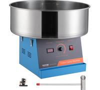 VEVOR Machine à barbe à papa électrique, 1000 W Appareil à barbe à papa, Machine à barbe à papa commerciale avec bol en acier inoxydable & cuillère à sucre, Parfait pour les anniversaires d'enfants à