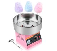 VEVOR Machine à Barbe à Papa Électrique 1000 W Bol en Inox pour Fêtes Rose