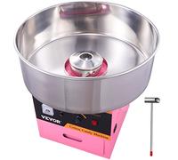 VEVOR Machine à Barbe à Papa Professionnelle 1000 W Appareil à Barbe à Papa Commercial 6 PCs/min Grand Bol en Inox Alimentaire Température 95,8-233,3 °C pour Faire Bonbons Fête Anniversaire Enfants