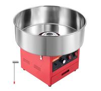 VEVOR Machine à Barbe à Papa Professionnelle 1000 W, Cuve Inox 52 cm, Rouge, pour Sucre Filé, Maison Fêtes Foraines Anniversaires, de Comptoir, Appareil à Barbe à Papa Nuage Sucré, avec Cuillère