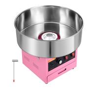 VEVOR Machine à Barbe à Papa Professionnelle, 1000 W, De Comptoir, Rose, pour Sucre Filé, Maison Fêtes Foraines Anniversaires, Cuve en Inox de 52 cm, Appareil à Barbe à Papa avec Cuillère à Sucre