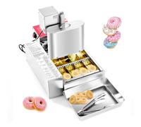 VEVOR Machine à beignets automatique commerciale, appareil à donuts électrique à 4 rangées, haute puissance, 240 pièces/heure, trémie de 3 L, friteuse en acier inoxydable, avec contrôle intelligent