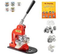 VEVOR Machine à boutons 58 mm, 500 pièces de couvercle en tôle, 250 pièces de base en plastique + 250 pièces de base en fer