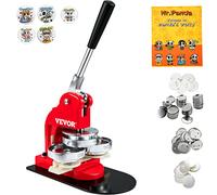 VEVOR Machine à boutons 58 mm, 500 pièces de couvercle en tôle, 250 pièces de base en plastique + 250 pièces de base en fer
