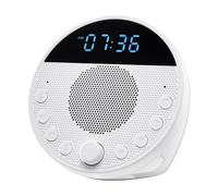 VEVOR Machine à Bruit Blanc Bébé, 18 Sons Apaisants pour Sommeil 5 en 1 Portable, avec Minuterie, Horloge, Double Alarme, Veilleuse 7 Couleurs, Fonction Mémoire, pour Bébés, Adultes, Chambre, Voyage