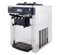 VEVOR Machine à Crème Glacée de Table 6 Lx2 Machine à Glace 2+1 Saveurs | Pour Restaurants/Cafétérias/Fast-foods, Haut Rendement, Ice Cream Machine 2,2 kW, Usage Commercial, Avec Accessoires