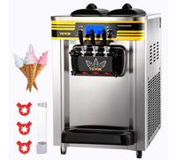 VEVOR Machine à crème glacée molle / Sorbetière 22-30 L/h 2350 W 3 saveurs