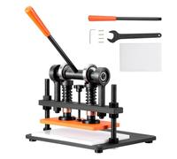 VEVOR Machine à Découper du Cuir 280 x 140 mm Capacité 1,5 T Presse de Découpe Manuelle Course Réglable 12 mm Perforatrice Manuelle pour Cuir Papier Mousse Plastique Caoutchouc Différents Matériaux