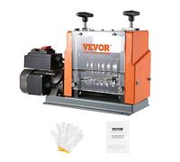 VEVOR Machine à Dénuder Électrique 1,5-25 mm Dénudeur Câble Auto Motorisé 60 W Dénudeuse Pince à Dénuder Dépouillement Fil Repère Profondeur Visible 6 Canaux Ronds 1 Canal Plat pour Recyclage Cuivre