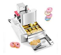 VEVOR Machine à Donuts Automatique, Friteuse à Donuts Rendement Élevé 240PCs/h, pour Friture et Retournement de Beignets Beignes Boulangerie, 4 Rangées, en Acier Inoxydable, avec Commande Intelligente