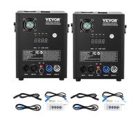 VEVOR Machine à étincelles froide 2PCS 500 W machine à feux d'artifice alliage d'aluminium contrôleur DMX réglable de 2 à 4 m 7 minutes par recharge pour mariages, spectacles de DJ, fêtes, événements