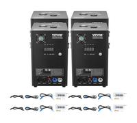 VEVOR Machine à étincelles froide 4PCS 700 W machine à feux d'artifice alliage d'aluminium contrôleur DMX réglable de 2 à 5 m 7 minutes par recharge pour mariages, spectacles de DJ, fêtes, événements