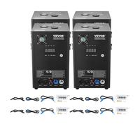 VEVOR Machine à étincelles froide 4PCS 700 W machine à feux d'artifice alliage d'aluminium contrôleur DMX réglable de 2 à 5 m 7 minutes par recharge pour mariages, spectacles de DJ, fêtes, événements